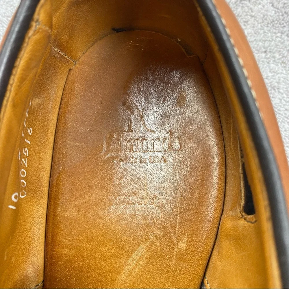 Allen Edmonds Wilbert Men Sz 10 Brown Leather Split Toe Derby Shoes Preppy